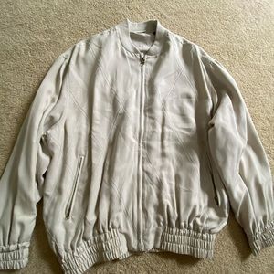 Men’s Bugatchi Beige Bomber Jacket